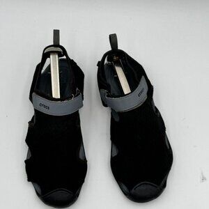 Crocs Shoes Womens 10 Water Shoe Black Mesh Slip On Sport Sandal
